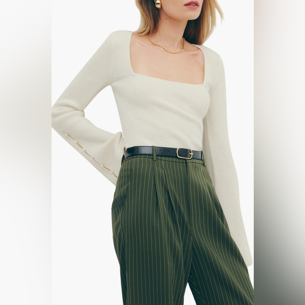 Reformation Emanuele Cashmere Sweater in Gossamer
